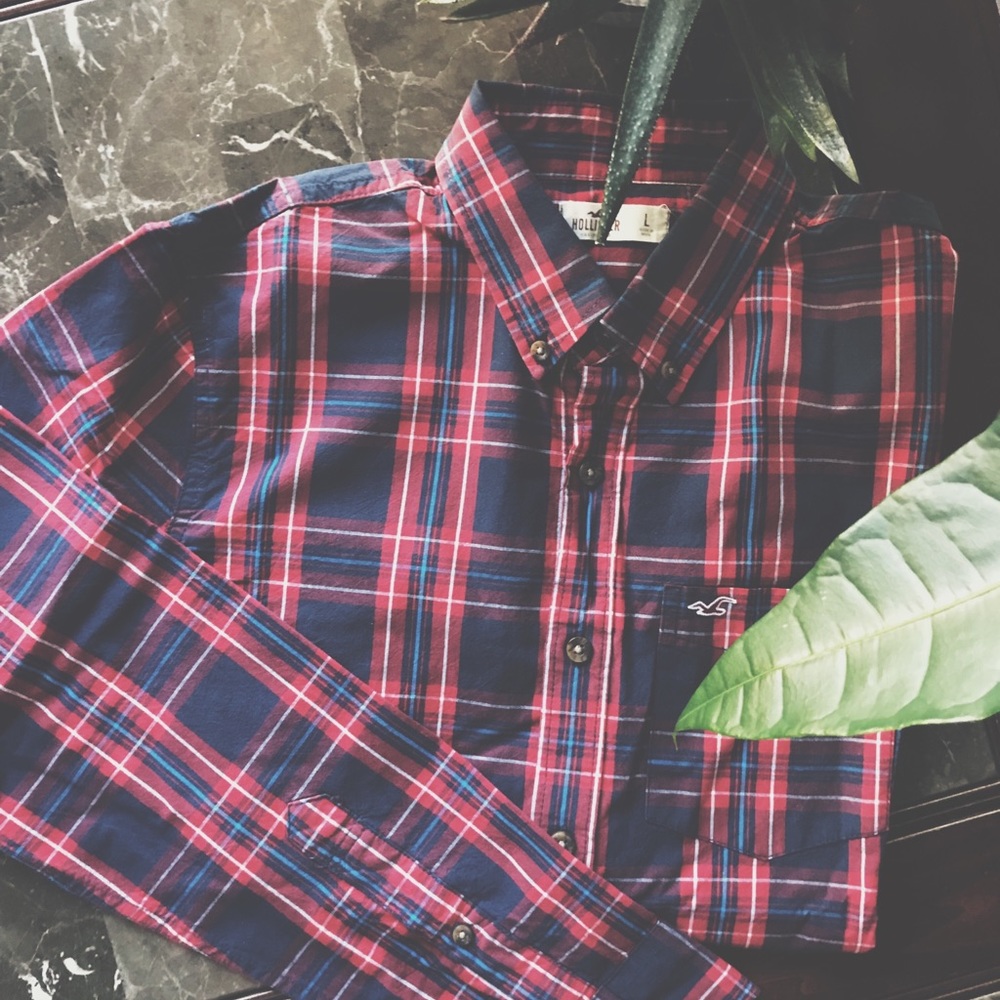 Hollister plaid shirt L
